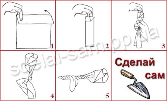 Розы из салфеток своими руками схема