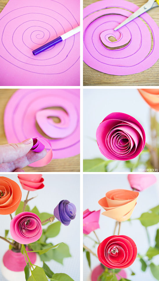 Как легко и красиво сделать розу из бумаги